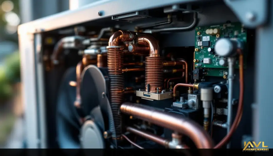 Internal pool heat pump components inspected by AVL Custom Homes technicians in Toronto GTA